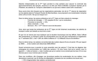 NEGOCIATION SALAIRE TRANSPORTS ROUTIERS