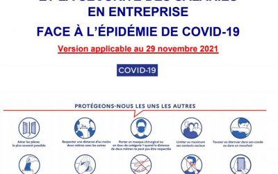 Nouvelle version PROTOCOLE NATIONAL COVID-19 Version applicable au 29 novembre 2021