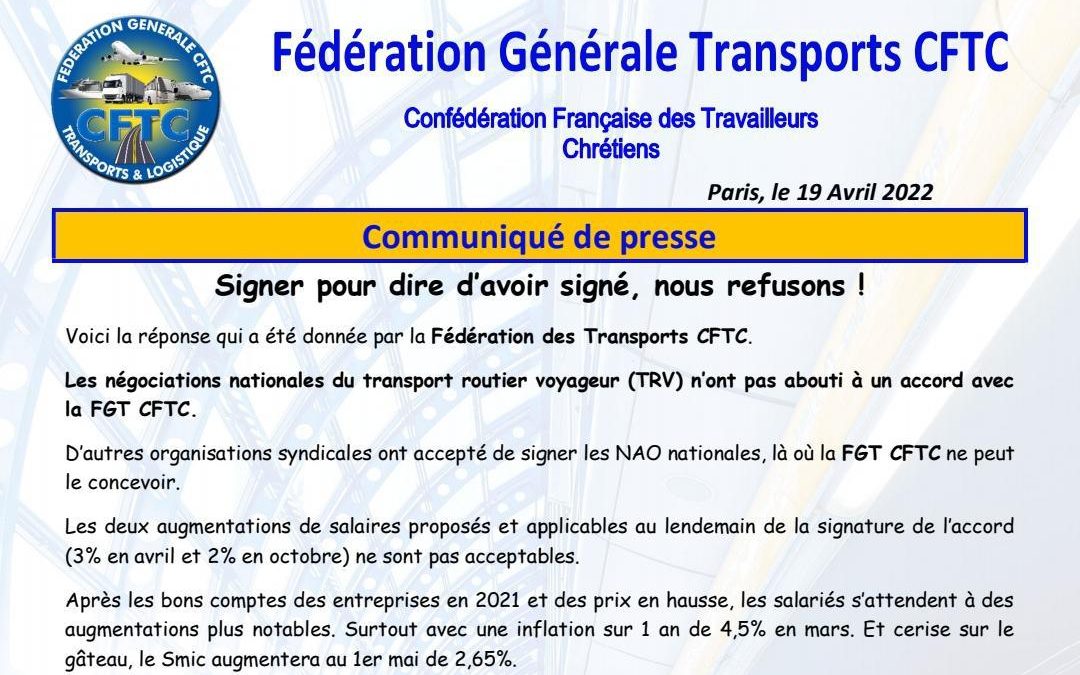 Signer pour dire d’avoir signé, nous refusons