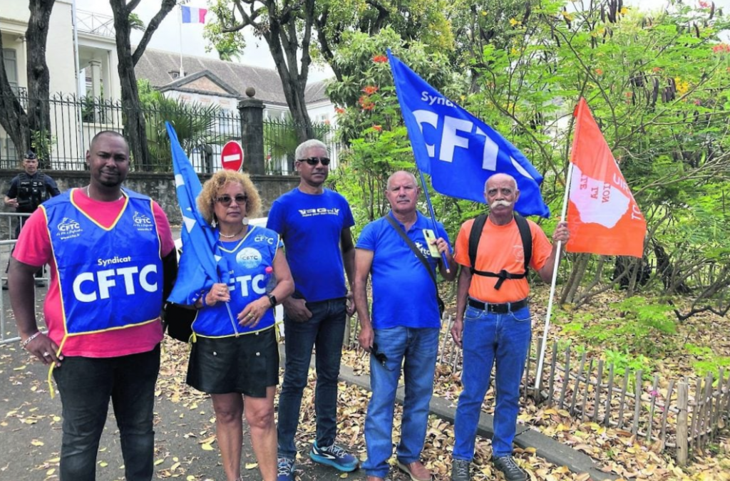 Manifestation des convoyeurs de fonds à Saint Denis de la Réunion